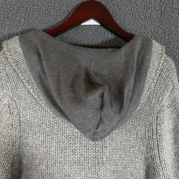 Rag & Bone Alpaca Wool Hooded Cardigan Sweater - Men's Size M - Gray - Picture 6 of 9